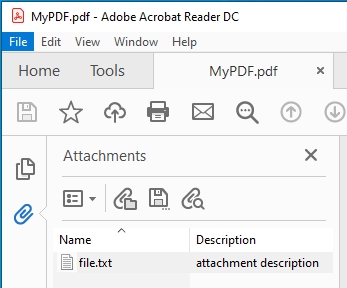 An example of adding an attachment