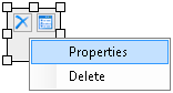 Delete and Properties command