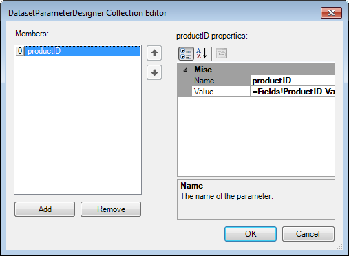 DataSetParameters Editor