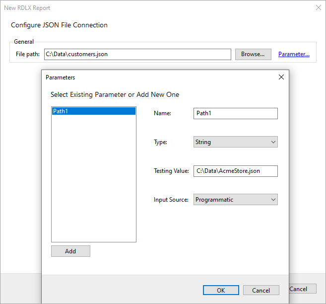 Parameters Dialog