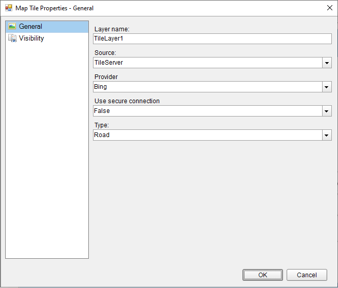 Map Polygon Layer Properties - General dialog