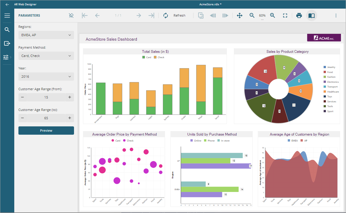 Preview a Custom Parameter Panel