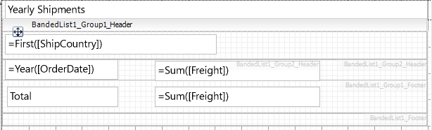 Sample BandedList Design