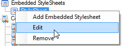 Stylesheet Editor Dialog
