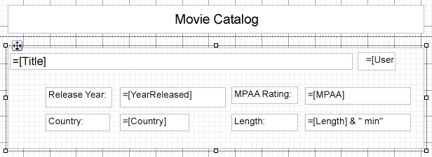 Sample Report Layout