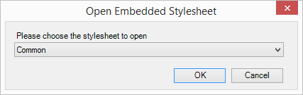Open Embedded Stylesheet Dialog