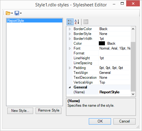 Add New Style Dialog