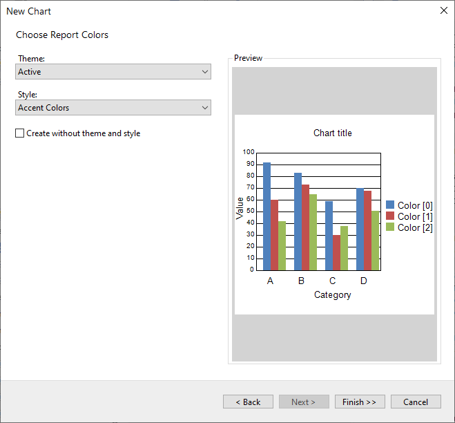 Choose ActiveReports Theme and Style for Charts