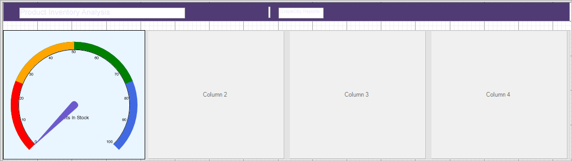 Report with Gauge Chart at Design Time