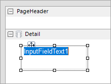 InputFieldText Section Report control in edit mode