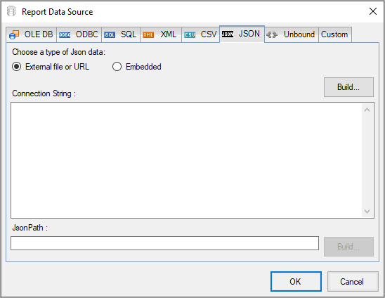 Connect to a JSON Data Provider