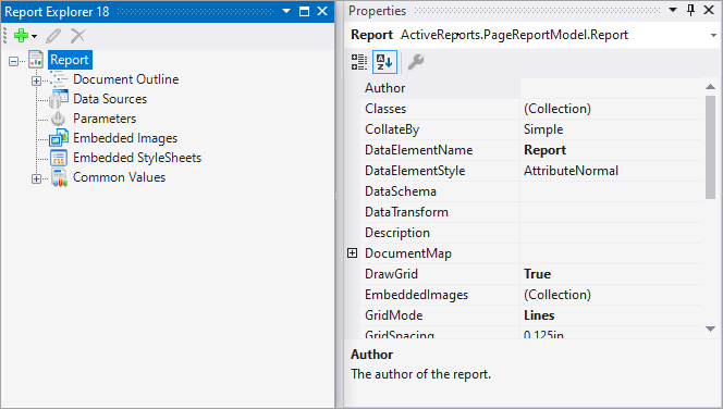 Report Explorer in Visual Studio