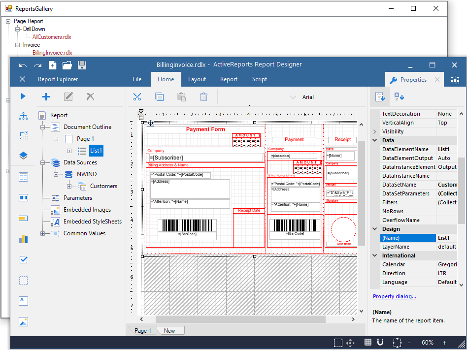 Customized End User Designer application