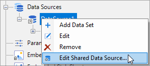 Edit Shared Data Source button in Report Explorer toolbar