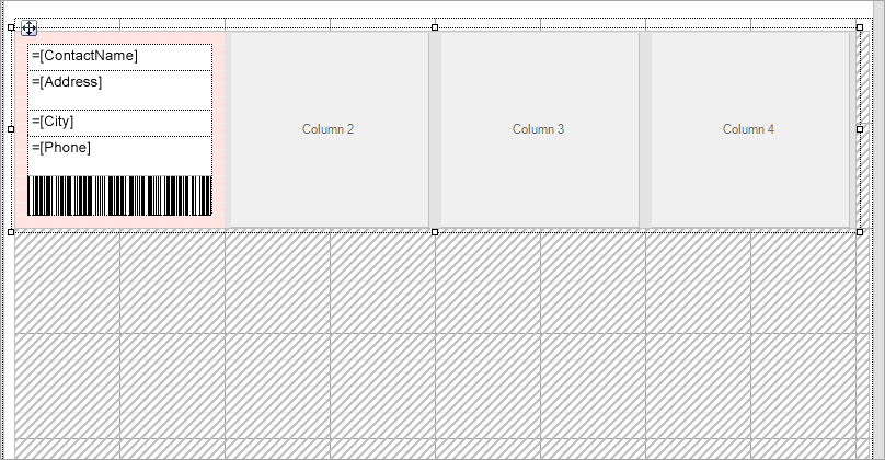 Address Labels Page Report at Design