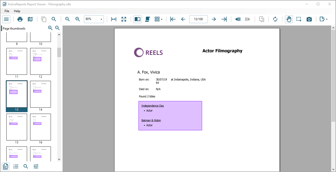 WinForms Viewer Thumbnails Pane