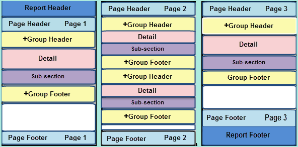 Image showing sections of report