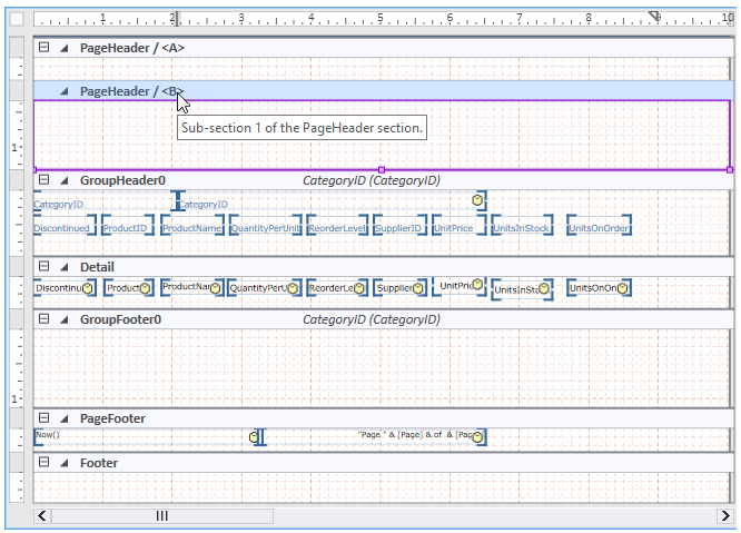 Image for subsection from Page header