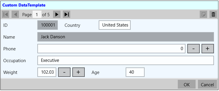 Custom Template | InputPanel for UWP | ComponentOne