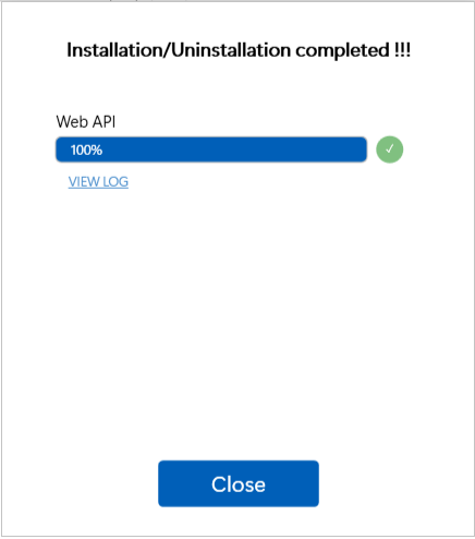 Web API Uninstall