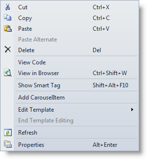 C1Carousel Context Menu