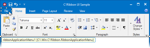 Smart designer in ribbon