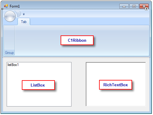 C1Ribbon form