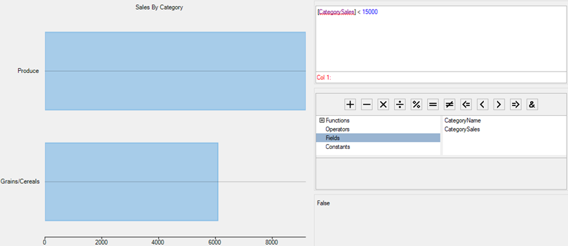 Filtering FlexChart Expression Editor