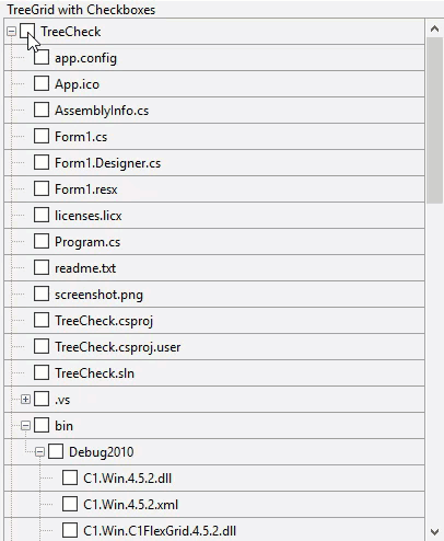 Tree with Checkboxes