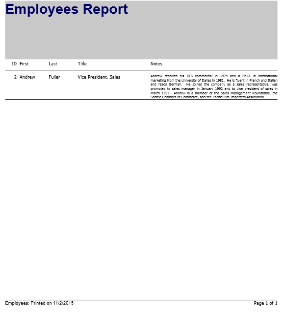 Filtering Data in FlexReport