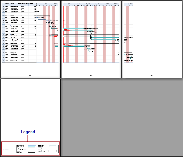 Displays the Legend Last Page Layout in the Print Preview.