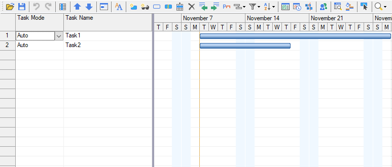 Displays customized nonworing-time line in the GanttView