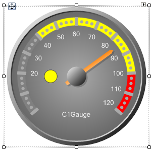 set colorfalloff in C1Gauge.Gauges Collection Editor