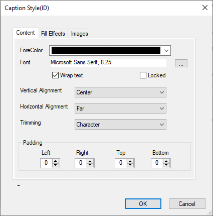 Caption Style editor