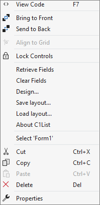 Context menu