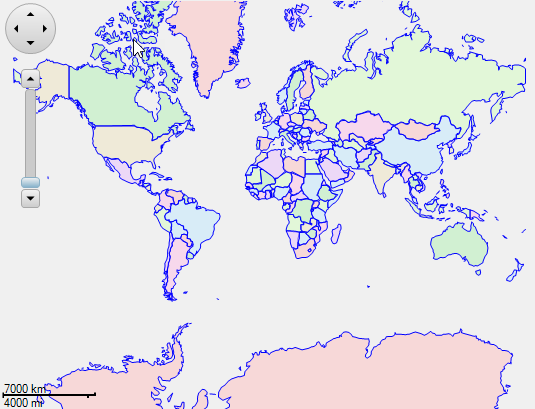 Colorful map with kml shapes