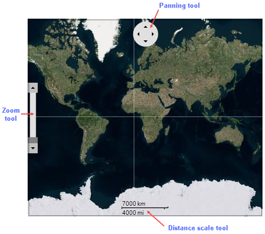 Map snapshot showing end user interaction