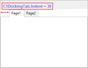 Tab idented to 30 pixels in docking tab