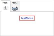 Text Above Tab Layout