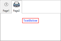 Text Below Tab Layout