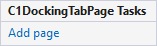 docking tab page task menu