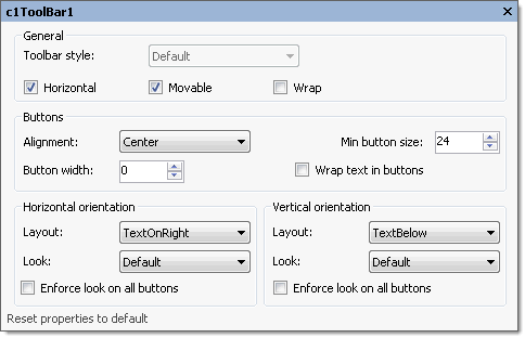 Layout dialog box