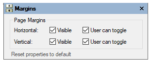 Snapshot of margins in preview pane