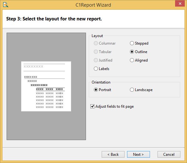 Step 1 of 4: Creating a Report Definition | Reports for WinForms ...