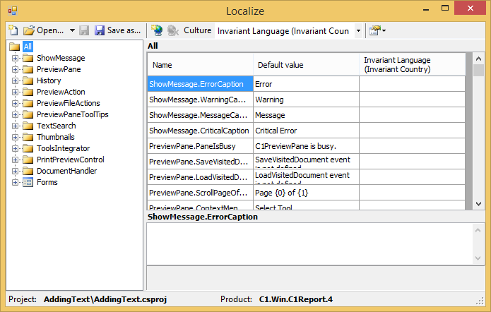 Main Menu Floating Toolbar | Reports for WinForms | ComponentOne