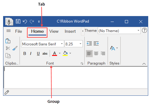 Ribbon tab