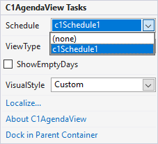 Scheduler Drop-Down