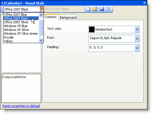 Visual Style dialog box