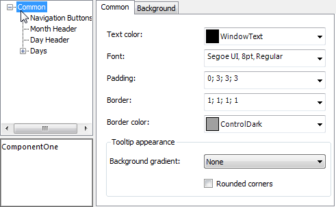 Common node settings