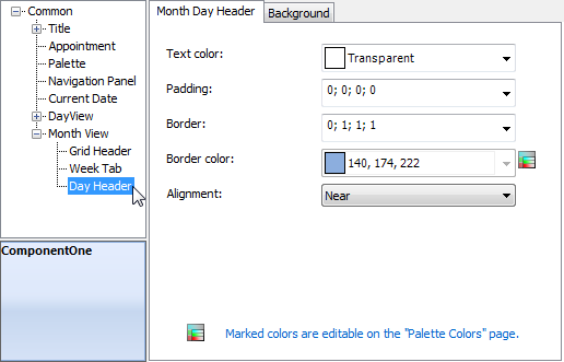 Day Header Node